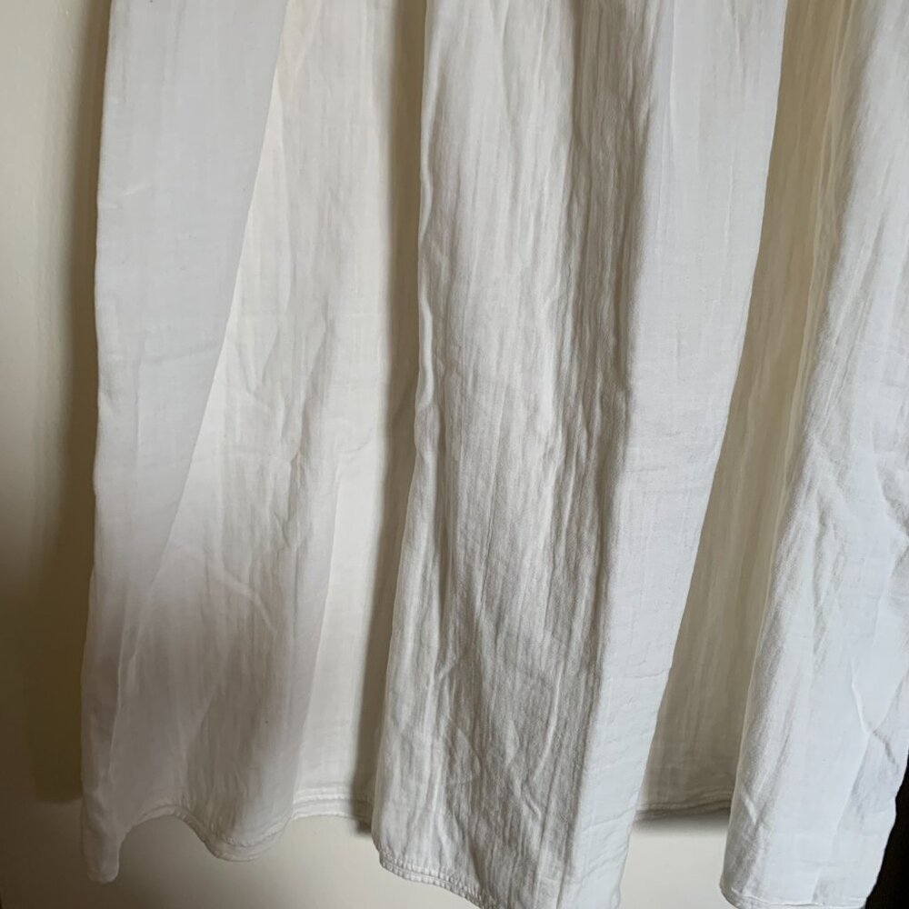 High-Waisted Crinkle Gauze Smocked Maxi Skirt SIZE L SEA SALT - Picture 8 of 11